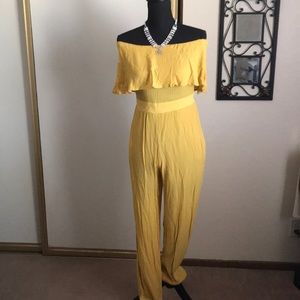 Blue Ivy by KC Off Shoulder Strapless Jumpsuit